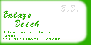 balazs deich business card